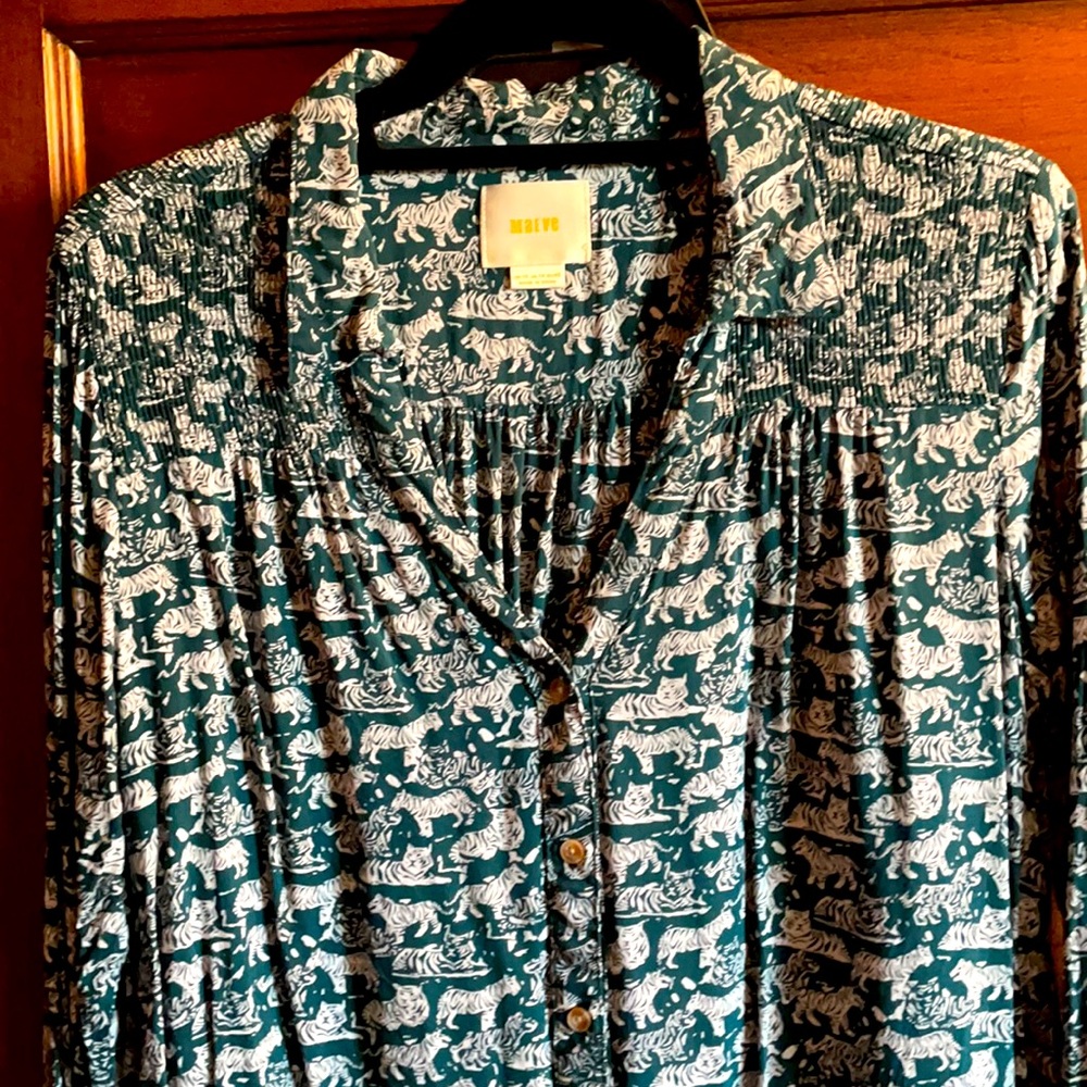 Anthropologie Tiger Blouse 🐅🐯